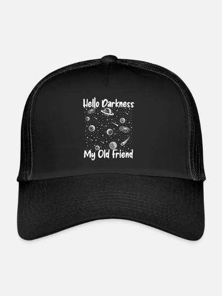 Bonjour Darkness mon vieil ami Starry Sky - Casquette trucker  - noir/noir - Devant