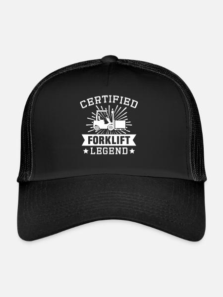 Forklift Forklift Forklift Driver - Trucker Cap - black/black - Front