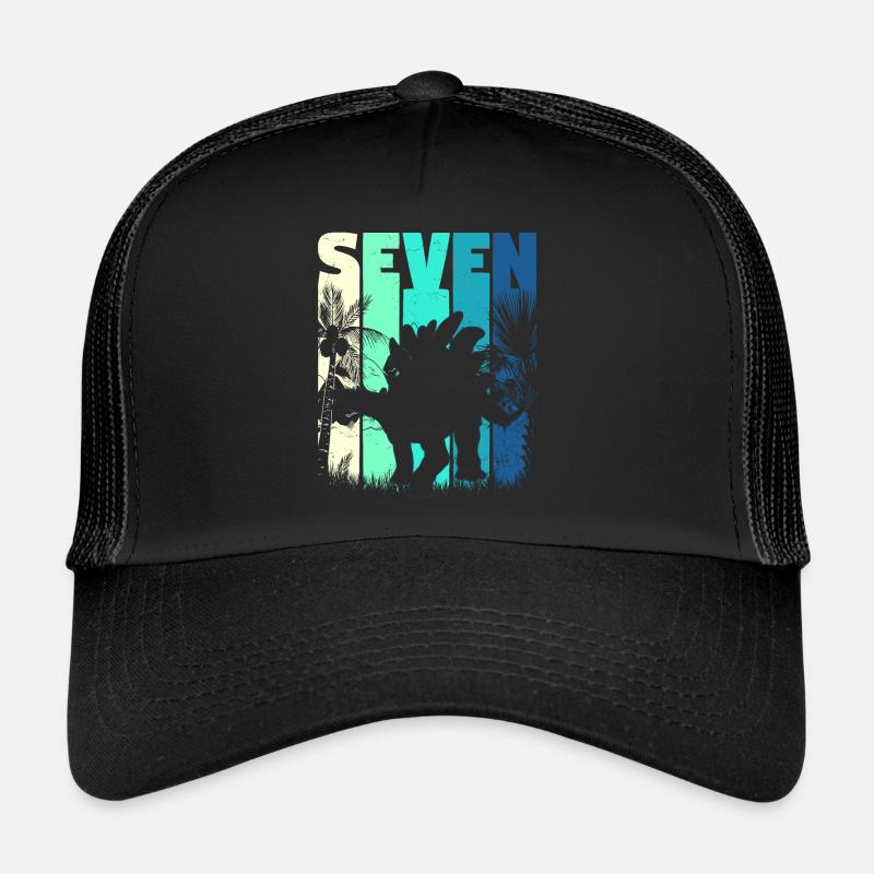 Stegosaurus 7 ans garçon 7ème anniversaire rétro Casquette trucker 
