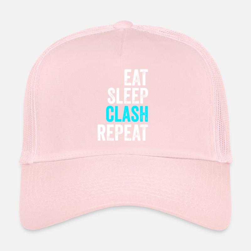 Mens Gaming Clan Idee Eat Sleep Clash Repeat Trucker Cap