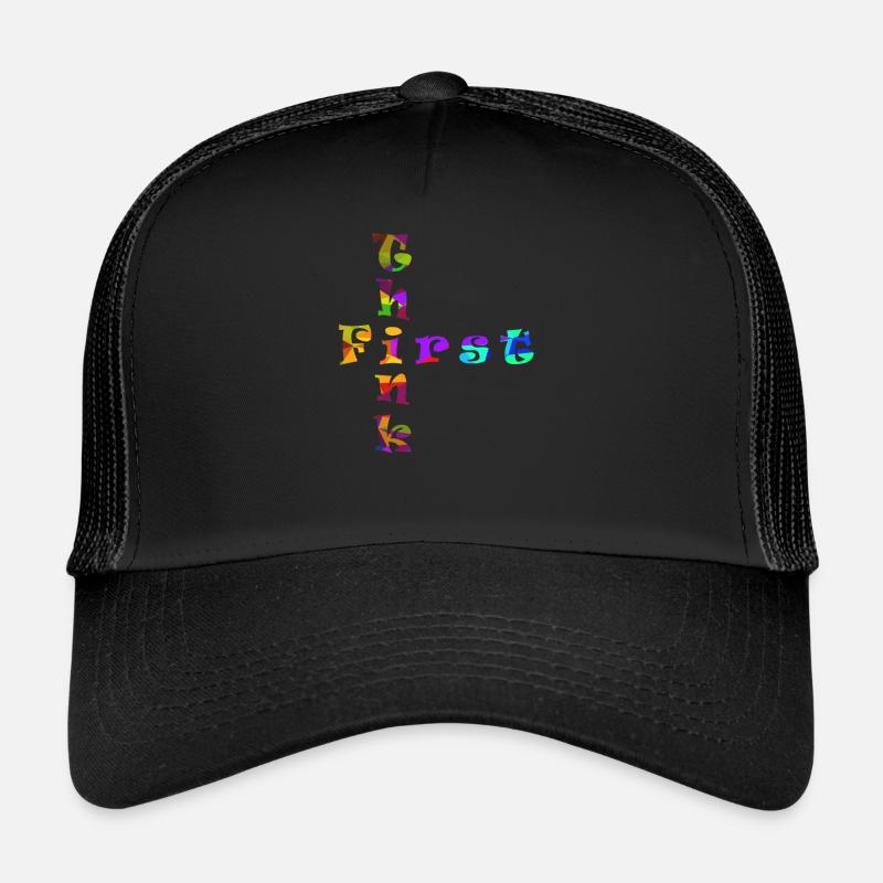 Pensez d’abord - Casquette trucker  - noir/noir