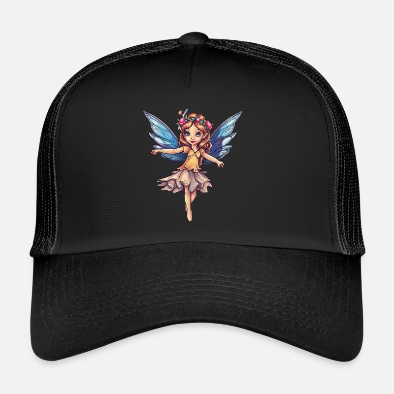 Créature de conte de fées enchanteresse avec des ailes Casquette trucker 