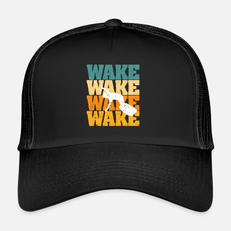 Retro Wakeboard Vintage Wake Boarding Water Sports Trucker Cap
