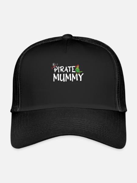 Pirate Mommy Women Girl Pirate Costume Soirée Film - Casquette trucker  - noir/noir - Devant