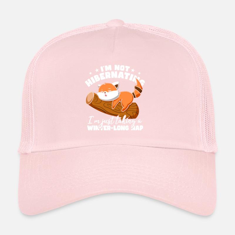 Je fais juste une sieste hivernale Panda roux Casquette trucker 