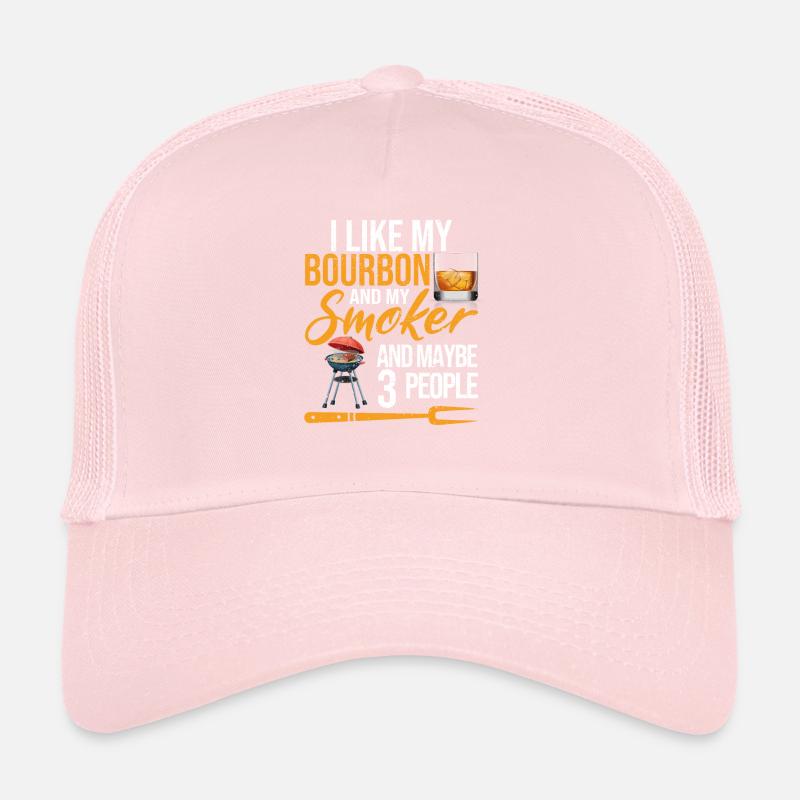 I like Bourbon and my smoker Funny BBQ Grill Trucker Cap