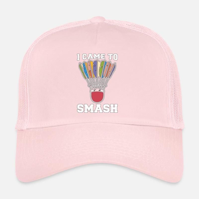 Badminton I Came To Smash Loves Shuttlecock Player Trucker Cap