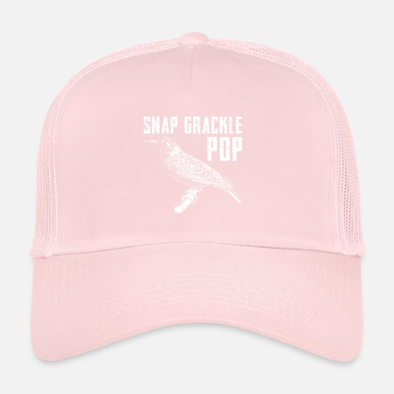 Blackbird Snap Grackle Pop Design for Birdwatchers Trucker Cap