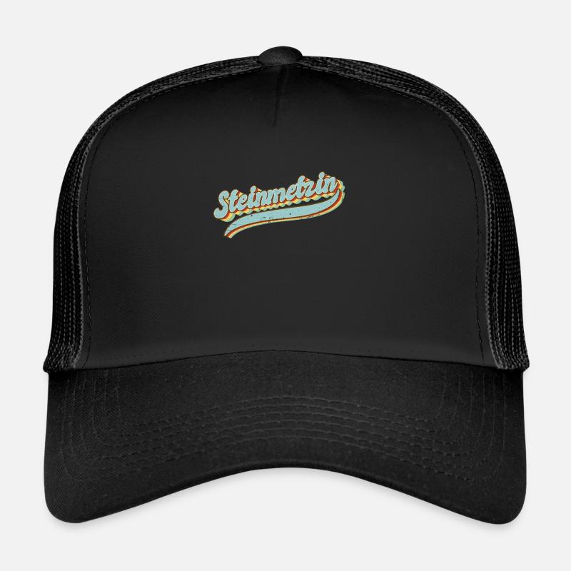 Handwerker Steinmetz Vintage Steinmetzin - Trucker Cap - Schwarz/Schwarz