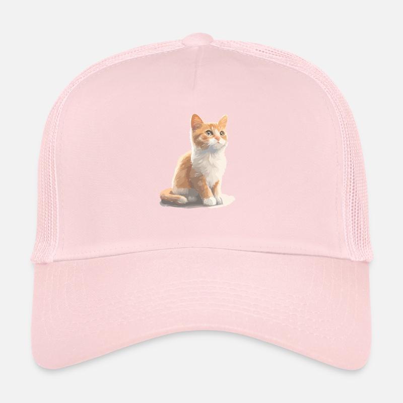 Dessin de chat mignon Casquette trucker 