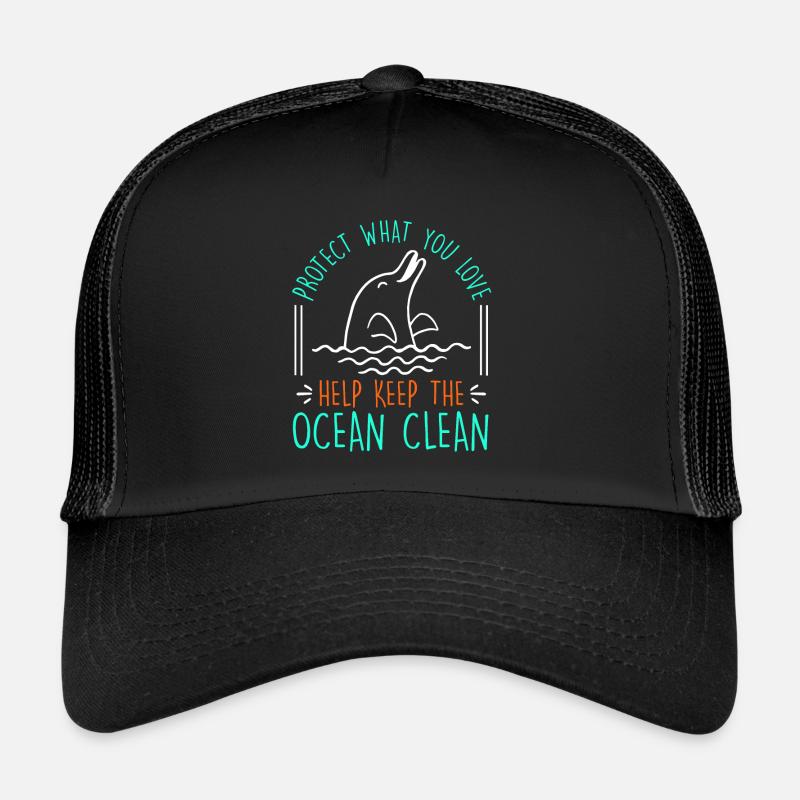 Keep it Clean Save the Ocean Species Protection Environment Trucker Cap