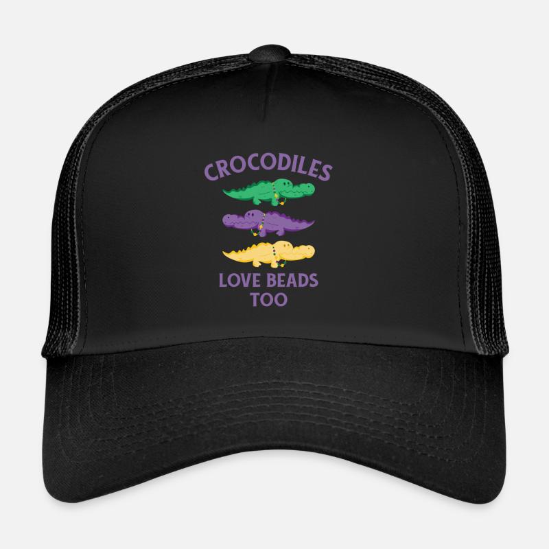 Mardi Gras Karneval Krokodil Perlen Wildlife Trucker Cap