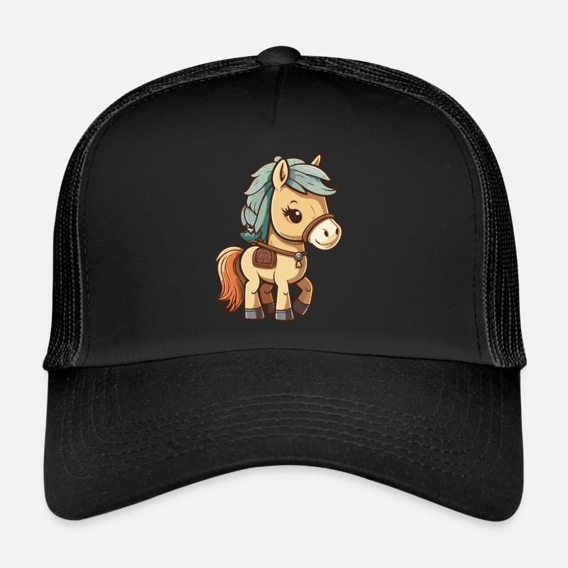Cheval mignon pour les débutants et les enfants de maternelle Casquette trucker 