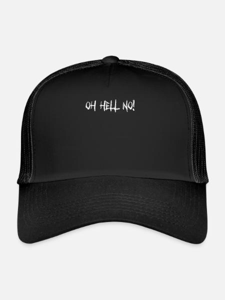 Oh bon sang, non ! Drôle de mâle sarcastique - Casquette trucker  - noir/noir - Devant