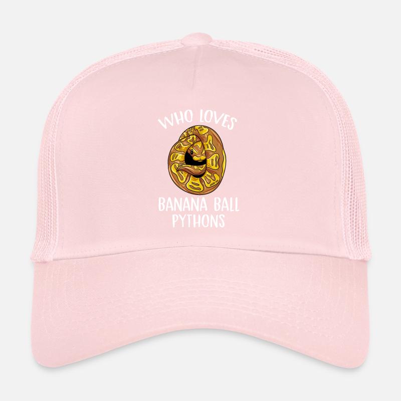 who loves banana ball python Design Trucker Cap