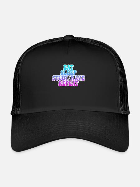 Study and Raven - Trucker Cap - black/black - Front