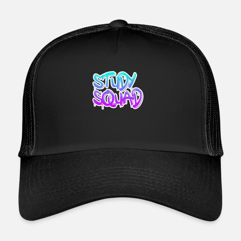 study squad - Trucker Cap - Schwarz/Schwarz