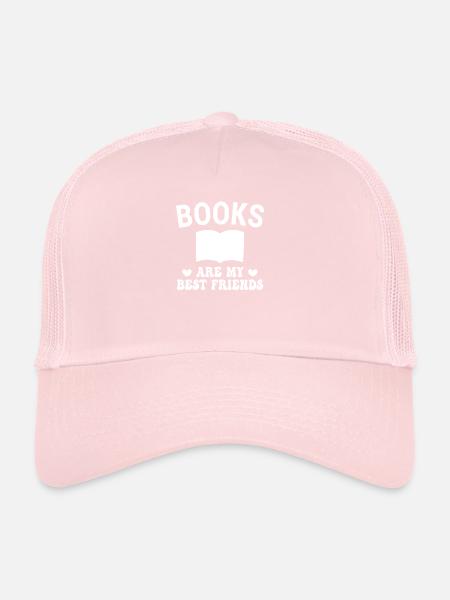 Book lover saying - Trucker Cap - pale pink - Front