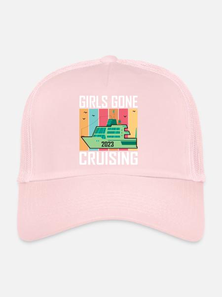 Girls Gone Cruising 2023 Design for Adventure and - Trucker Cap - pale pink - Front