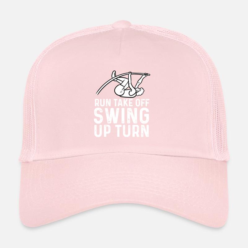 run take off swing up turn Design Trucker Cap