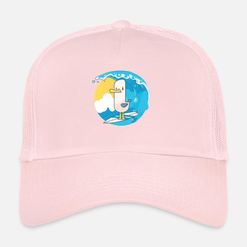 Surf Mouette Mignon Oiseau Enfants Casquette trucker 
