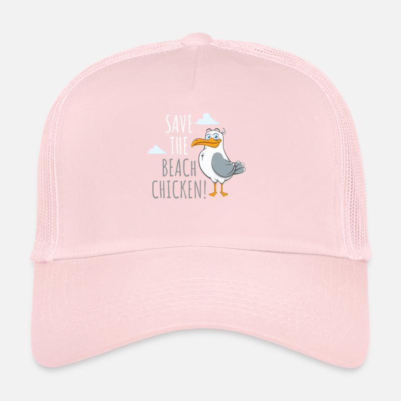 Save The Beach Poulet Mouette Oiseau Enfants Casquette trucker 