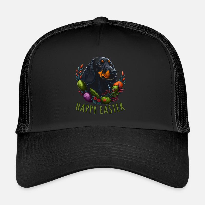 Happy Easter Doux chien teckel Pâques Casquette trucker 