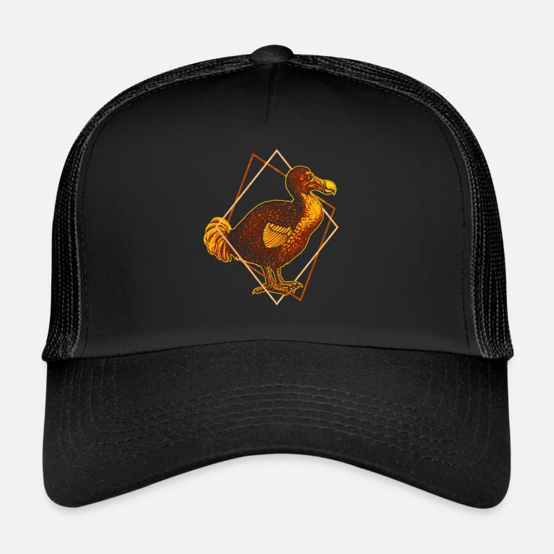 Dodo - Ein ausgestorbener flugunfähiger Vogel - Trucker Cap - Schwarz/Schwarz