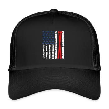 Schlagzeug Zitat Schlagzeuger Musikband Schlagzeuger - Trucker Cap - Schwarz/Schwarz - Vorne
