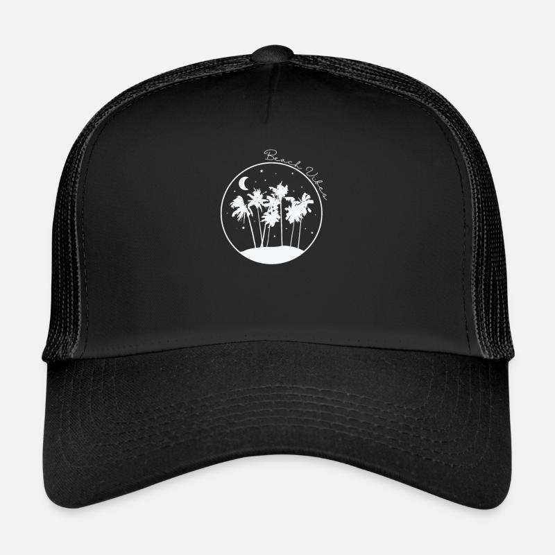 Beach Vibes Tree Palm Holiday Beach Casquette trucker 