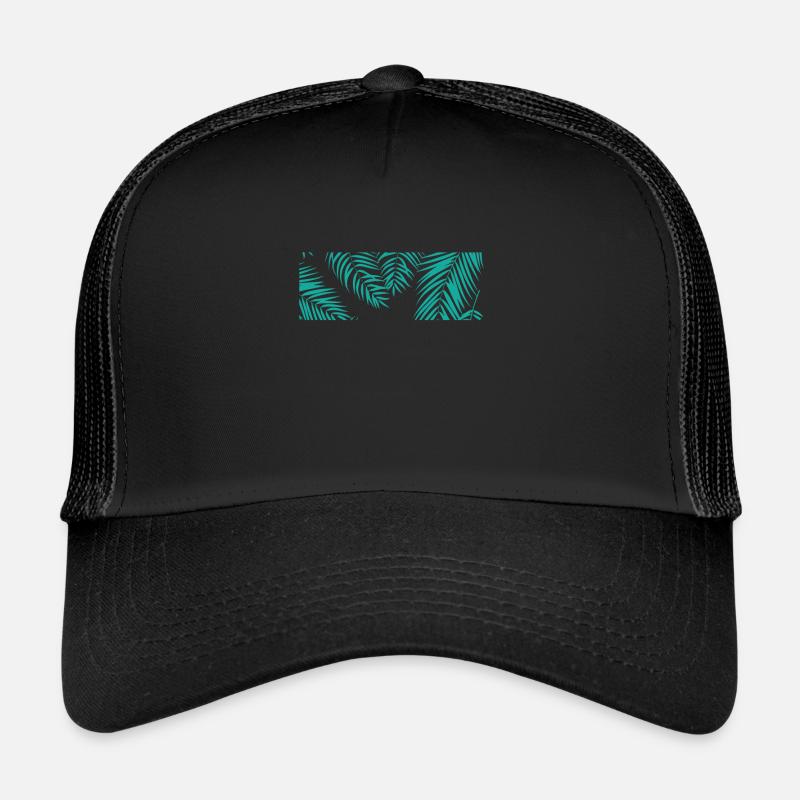 Palmenblätter Baum Urlaub Strand Trucker Cap