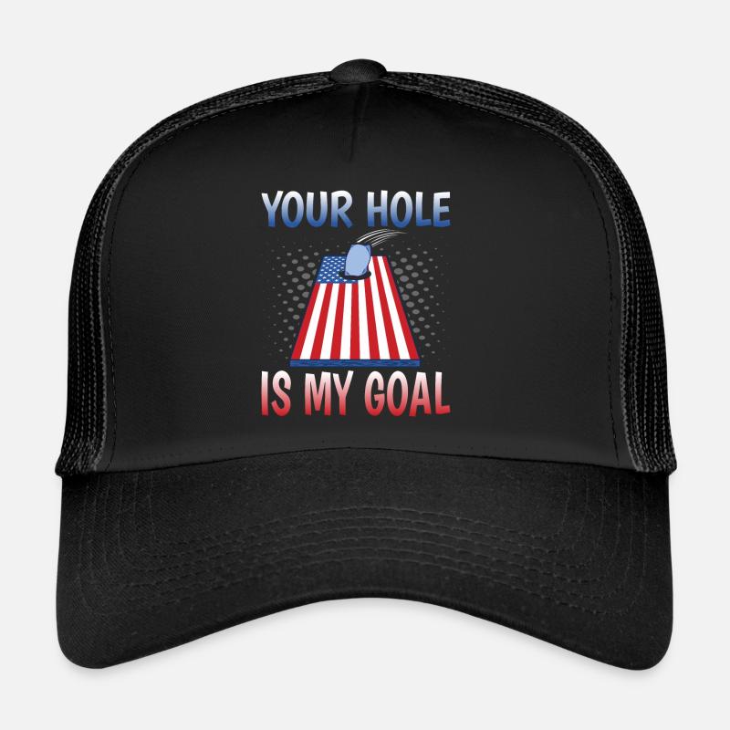 Your Hole Is My Goal - Trucker Cap - Schwarz/Schwarz