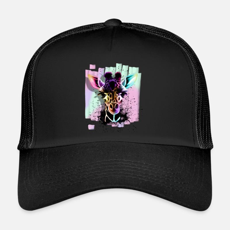 Giraffe - Trucker Cap - Schwarz/Schwarz