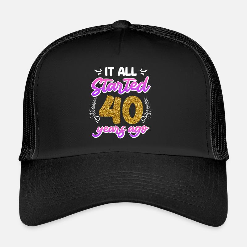 40 years married 40th wedding anniversary Trucker Cap