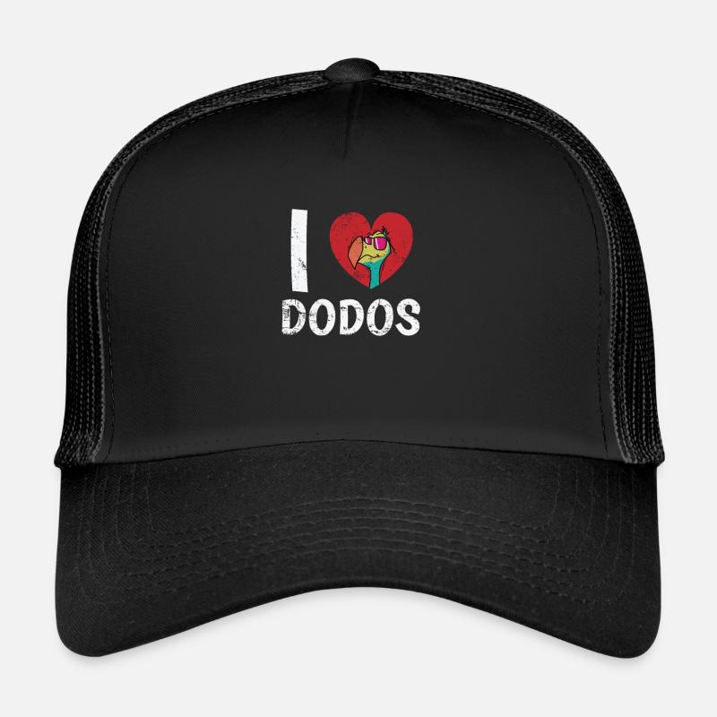 J’adore Dodos Bird de l’île Maurice - Casquette trucker  - noir/noir