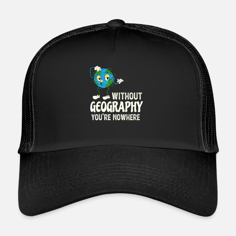 Drôle de professeur de géographie Citation Cartoon Globe Casquette trucker 