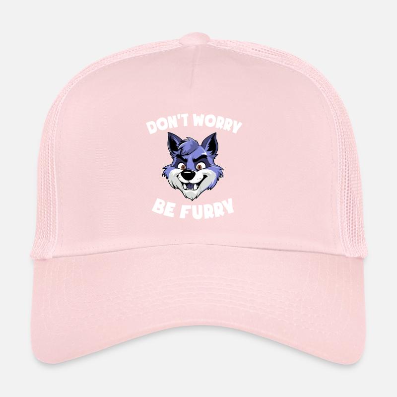 Furry Design - Don't Worry be Furry - Wolf Trucker Cap