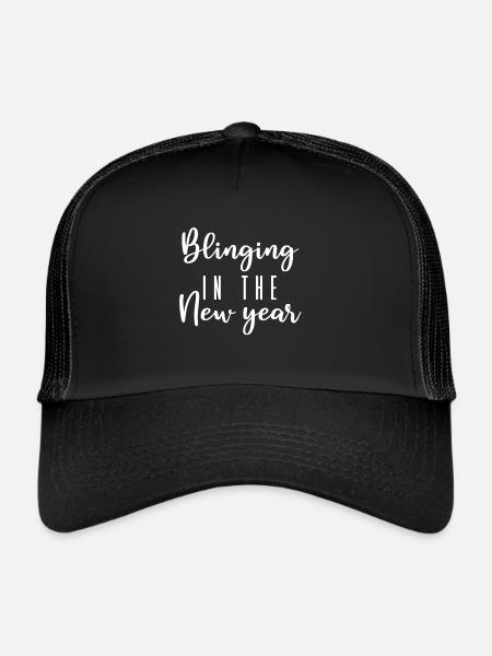 Brillant dans la nouvelle année - Casquette trucker  - noir/noir - Devant
