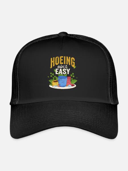 Hacking is not easy Funny Farner Plant Lover - Trucker Cap - black/black - Front