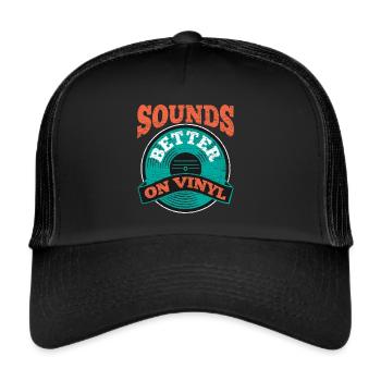 Vinyl Schallplatte - Trucker Cap - Schwarz/Schwarz - Vorne