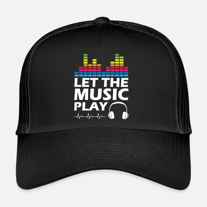 Let The Music Play - Trucker Cap - Schwarz/Schwarz