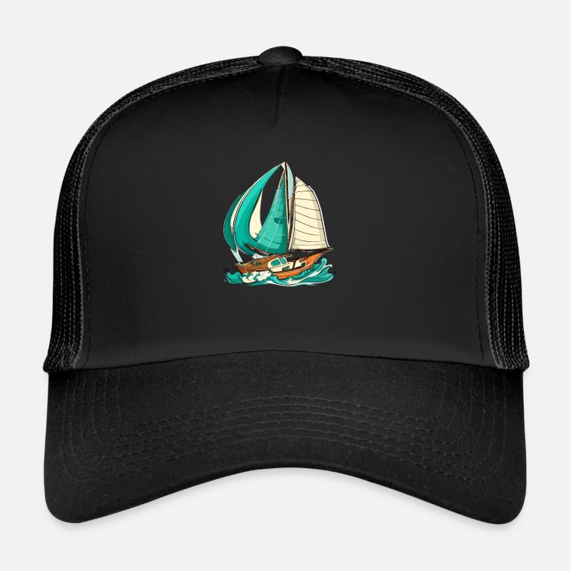 Boat Sailboat Sailing Trucker Cap