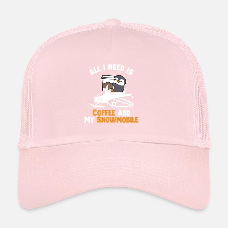 Coffee and my Snowmobile Snowmobile Driver Trucker Cap