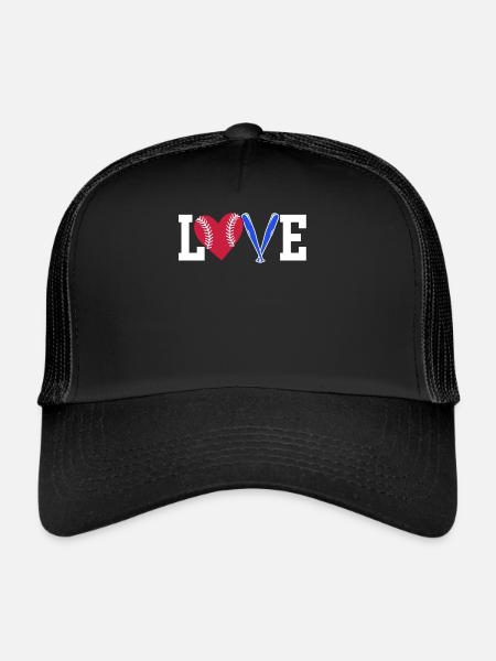 Baseball Lover Baseball Player Baseball Coach - Trucker Cap - black/black - Front