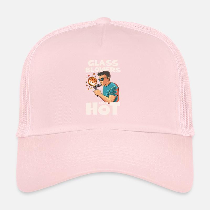 Conception en verre soufflé à la main pour souffleur de verre Casquette trucker 