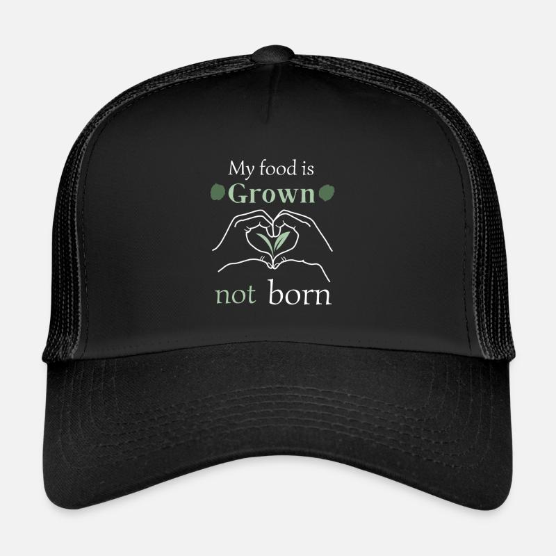 Ma nourriture est cultivée pas née - Casquette trucker  - noir/noir