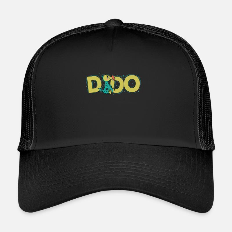 Dodo Vogel aus Mauritius - Trucker Cap - Schwarz/Schwarz