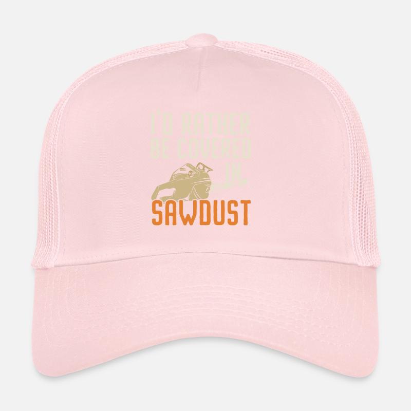 Je préférerais être recouvert d’épingle d’arbre à sciure de bois Casquette trucker 
