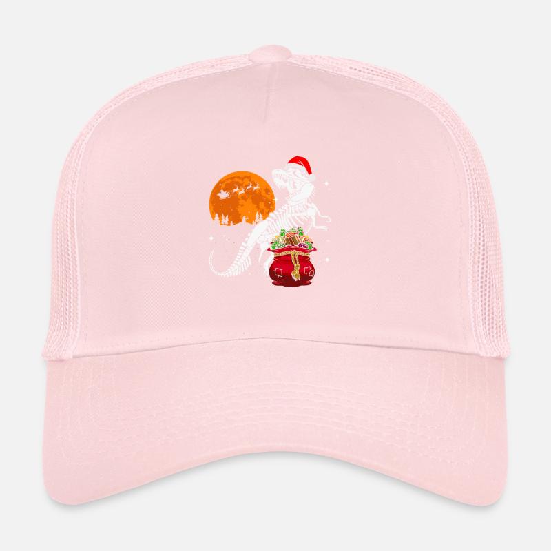Dinosaure T-Rex Lune Noël Casquette trucker 