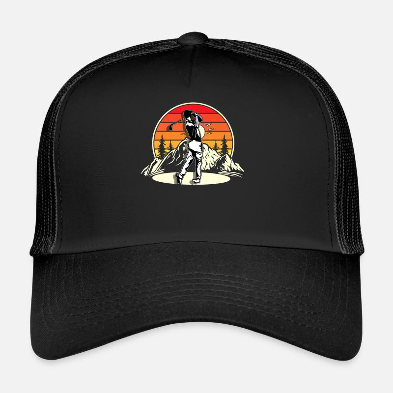 Golf Golfer - Trucker Cap - Schwarz/Schwarz